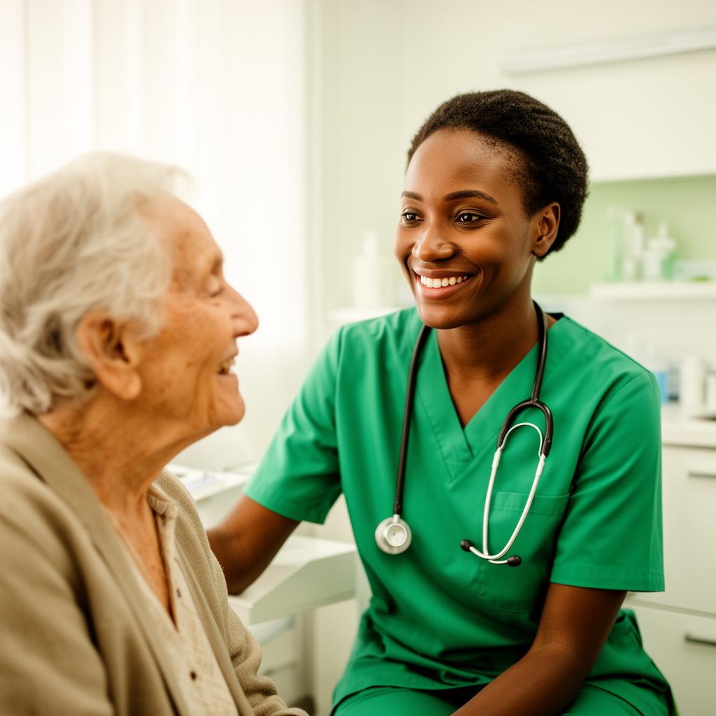 Doctor talking with a patient